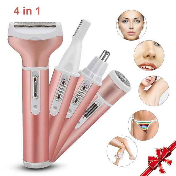 4 in 1 Hair Removal for Women Electric Shaver Ladies Razor Hair Remover  Epilator USB Rechargeable Cordless for Face Nose Eyebrows Bikini Armpit Leg  Body Hair Trimmer - Walmart.com