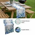 thumbnail image 5 of Spring Blue Floral Table Runner - 36 Inch Long, Kitchen Dining Table Runner Dresser Scarves, Farmhouse Weeping Floral Leaves Farmhouse Decor for Coffee Tables Wedding Party Banquet, 5 of 8
