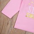 thumbnail image 4 of One opening 1-7 Years Girl's Letter T-shirt Short/Long Sleeve Round Neck Casual Tops Simple Clothes, 4 of 7