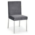 thumbnail image 4 of Meridian Furniture Opal 20"H Velvet Dining Chair in Gray (Set of 2), 4 of 11