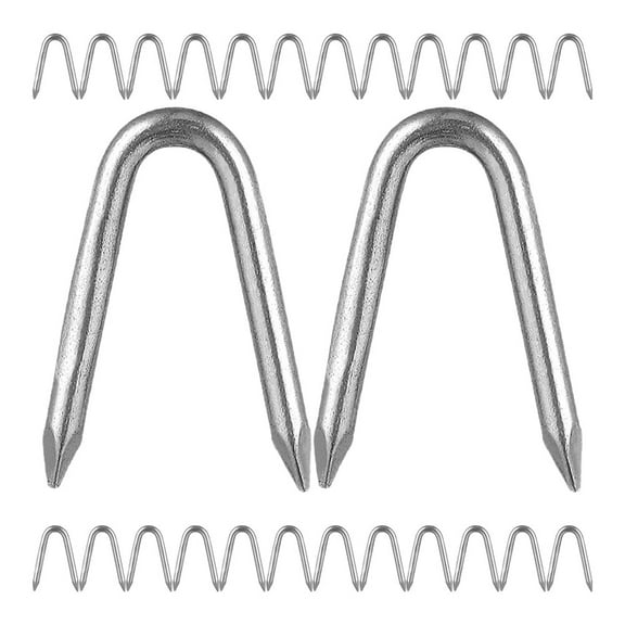 OUNONA 140pcs Heavy-Duty U Fence Staples Wire Fence Fasteners U-Shaped Nails Chicken Wire Fencing Staple for Securing Mesh and Woven Fencing