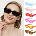 thumbnail image 2 of Gafas De Sol Clásicas Para Mujeres Retro Moda Sombreado Delicadas Al Aire Libre Rectangular Marco Pequeño Colorido Transparente Naranja Gao Jiahui unisex, 2 of 2