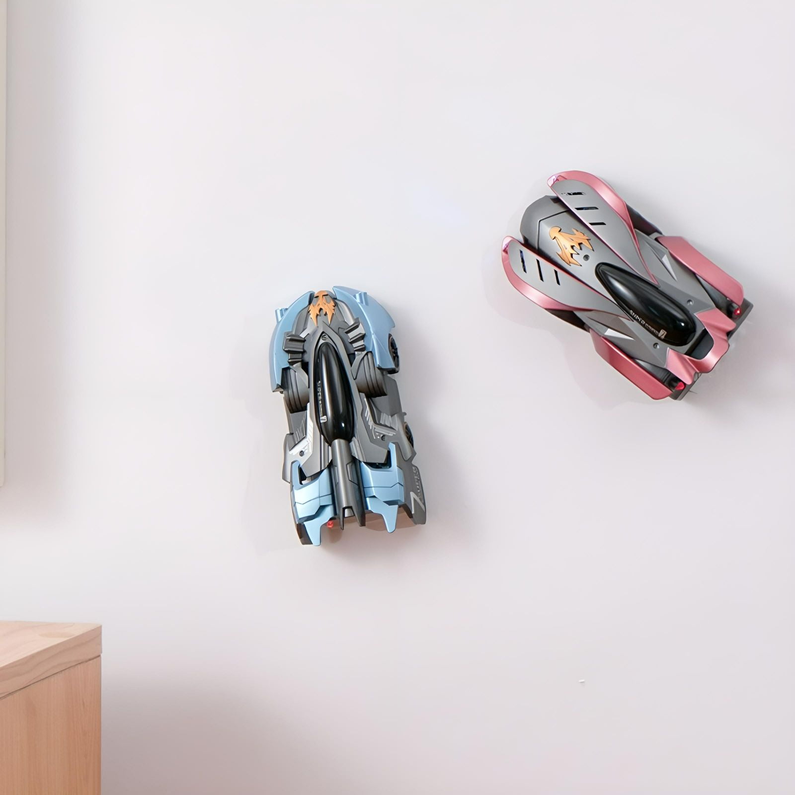 NWJ New Mini Wall Climbing Watch RC Car - Rechargeable Remote Control Stunt Car with Light and Sound
