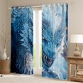 thumbnail image 3 of Homewish 3D Blue Dragon Black Out Curtains for Teens, Magic Western Animal Curtains Pack of 2 (42x63 Each), Gothic Wildlife Bedroom Curtains, Black Out Curtains Bedroom Decor, 3 of 7