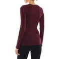 thumbnail image 3 of Long Sleeve Plain ROUND Neck T-shirts Cotton/Spandex Junior Size, 3 of 3
