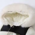 thumbnail image 5 of GYRATEDREAM Baby Winter Warm Puffer Solid Zipper Romper Hooded Snowsuit with Mittens 3-18 Months, 5 of 10