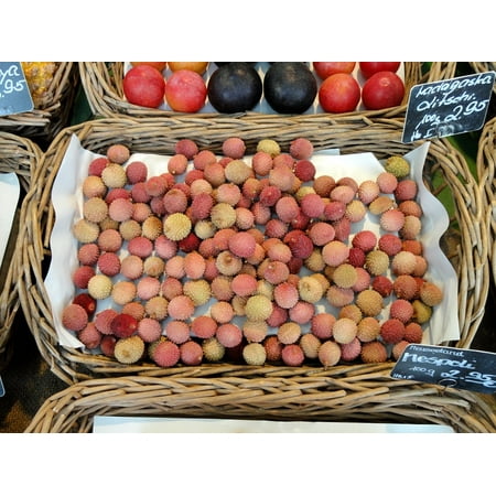 LAMINATED POSTER Lychees Exotic Farmers Market Gourmet Food Fruit Poster Print 24 x (Best Farmers Market In New Jersey)
