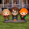 thumbnail image 2 of Gemmy Airblown Inflatable Harry, Ron, and Hermione w/Cauldron Scene WB, 4.5 ft Tall, Black, 2 of 4