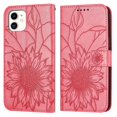 thumbnail image 1 of Funda tipo cartera con girasoles grabados para iPhone 11, multifuncional, elegante y con protección total., 1 of 5