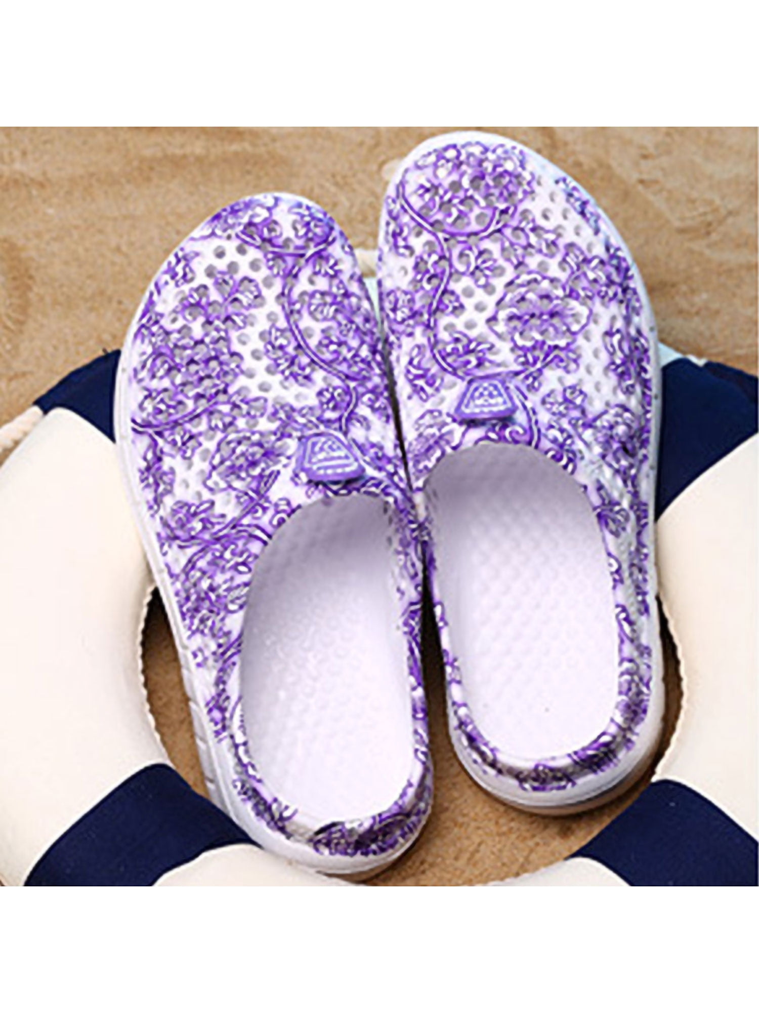 Summer Men's Slippers Hollowed Beach Sandals Casual Holiday Garden Hole Shoes 