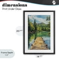thumbnail image 4 of Stupell Industries Farmhouse Sunlit River Dock Black Framed Print Under Glass, 14 x 20, by Petals Prints Design, 4 of 8