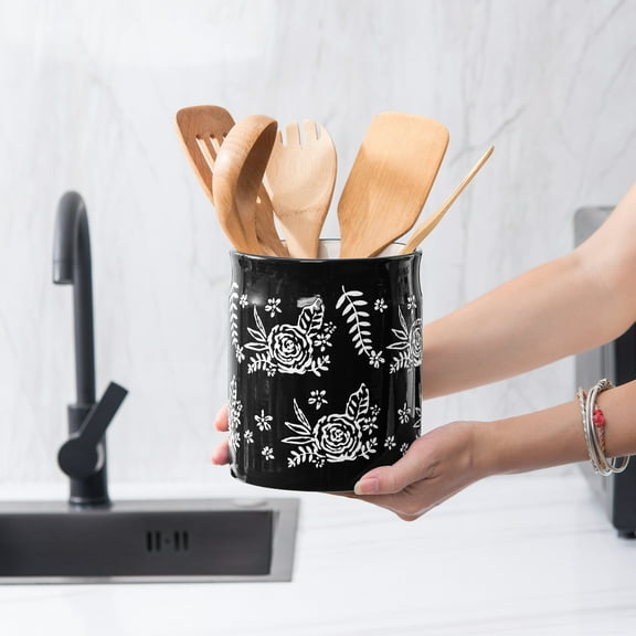 Wisenvoy Utensil Holder Kitchen Utensil Holder Utensil Holders for Kitchen Counter Utensil Caddy Utensil Crock Cooking Utensil Holder