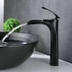 thumbnail image 3 of Black Waterfall Sink Faucet, Bathroom Faucet with High Spout, Brass, 3 of 5