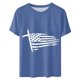 thumbnail image 3 of Camisetas de Manga Corta para las Mujeres, Blusa de Manga Corta de la Moda Del Día de la Independencia Hecha de Poliéster Cómodo para la Primavera Verano, Blusas de Manga Corta para las Mujeres, 3 of 7