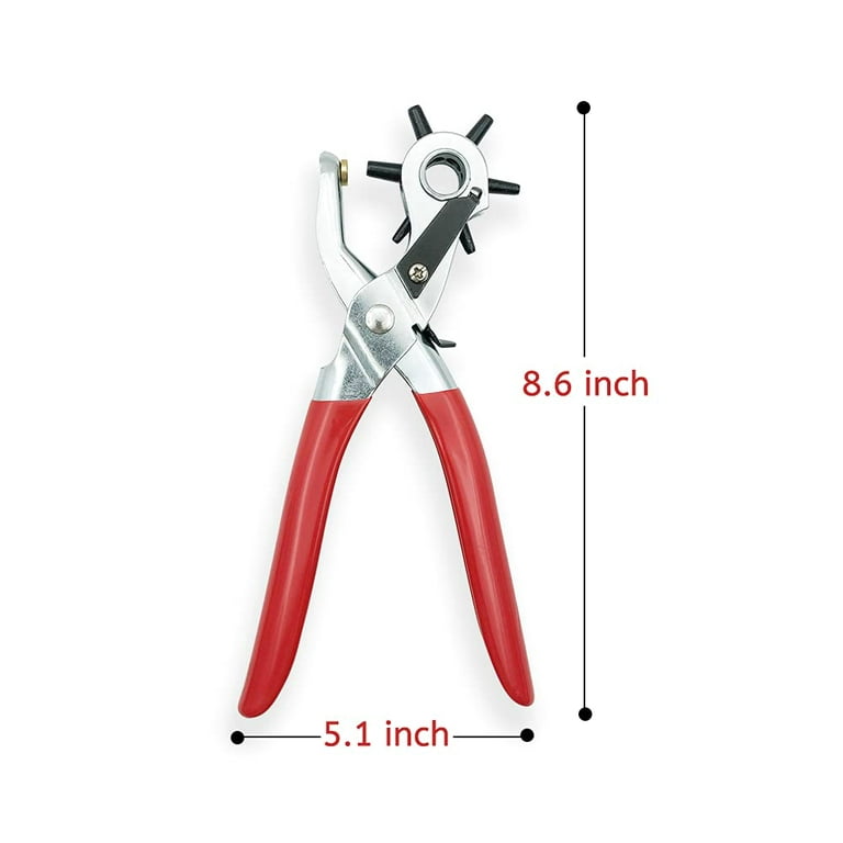 Langtuo 9inch Leather hole punch, 6 size leather hole punch for belts, Belt  puncher for leather, Belts, Watches, Plastic, Handbags Multi Hole Sizes  Maker Tool 