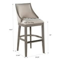 thumbnail image 4 of American Woodcrafters Keller 30" Solid Wood Bar Stool in Driftwood Gray, 4 of 9