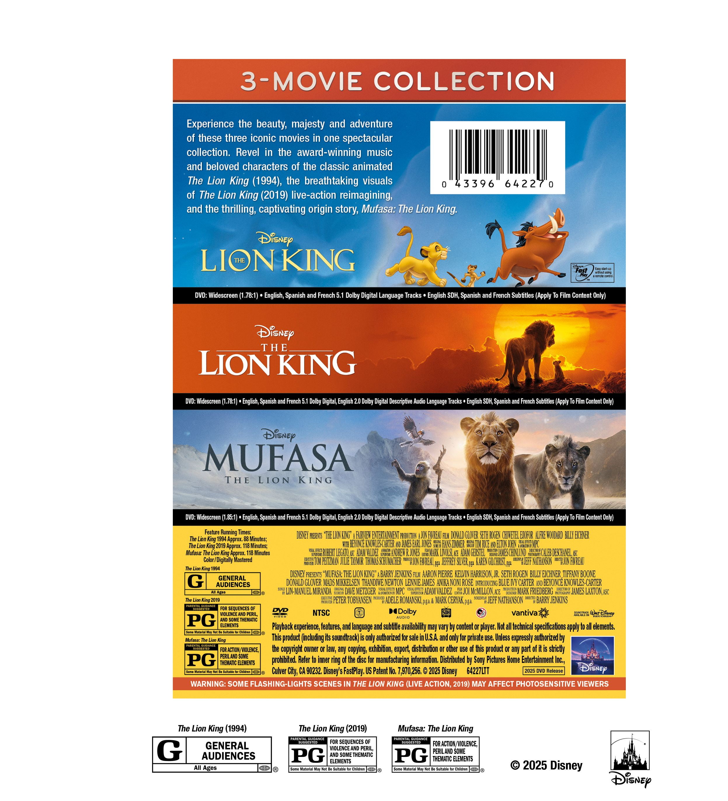 Disney Movie Releases May 2019 Lion King 3-Movie Collection: Multi