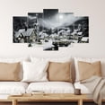 thumbnail image 3 of ZHONGYUTONG Christmas Wall Art 5 Pieces Large Christmas Church Pictures Wall Decor Xmas Living Room Home Decor Christian Canvas Painting Prints Framed (8x14inx2pcs 8x18inx2pcs 8x22inx1pcs), 3 of 4