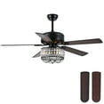 thumbnail image 5 of PHORUS 52in Ceiling Fan with Lights Modern Fan Light with Remote Dimmable LED Black for Bedroom Living Room, 5 of 12