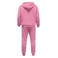 thumbnail image 6 of Hogleaql Sweat Suits for Men 2 Piece Hoodie and Sweatpants Solid Color Fleece Pullover Hoodies Jogging Athletic Pant Set Sweat Fall Winter Suit with Pockets Pink M, 6 of 6
