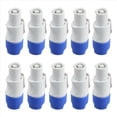 thumbnail image 1 of 10 Conectores Powercon Macho de 3 Pines, Conector de Entrada de Señal para Haz de Luz, Salida de Potencia de Luz de Escenario, 1 of 5