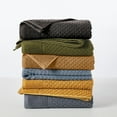 thumbnail image 7 of Great Bay Home Quick Dry Diamond Waffle 4 Piece Bath Towel Set, Chambray Blue, 7 of 7