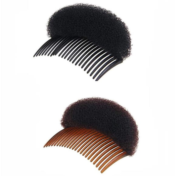 2 piezas encantadoras inserciones de volumen para aumentar el volumen, peine para el cabello, herramienta para hacer moños, accesorios para peinar la base del cabello de colmena para mujeres y niñas (