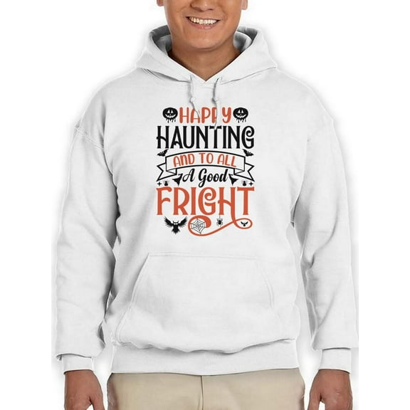 Happy Haunting And Good Fright Hoodie Men -Image by Shutterstock, Male 5X-Large