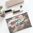 thumbnail image 6 of Hirioo Floral Head Dreamscape for Paper Reusable Cosmetic Bag Zipper Encouragement Travel Pouch Toiletry Bag for Women Girls, 6 of 7