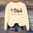 thumbnail image 2 of WEAIXIMIUNG Sweat-Shirt Blanc pour Femmes Mode Hiver Imprimé Festif de Noël Col Rond, 2 of 3