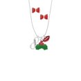 thumbnail image 2 of Delight Jewelry Faith Infinity Sign Christmas Kiss Charm Necklace and Stud Earrings, 2 of 4
