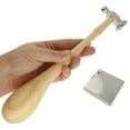 thumbnail image 7 of The Beadsmith Chasing Hammer & Bench Block - Two-Sided Hammer, 10.75”, Wood Handle – 1.5” Steel Block with Hole for Riveting & Bending – Tools for Metalworking, Stamping & Jewelry Making, 7 of 7