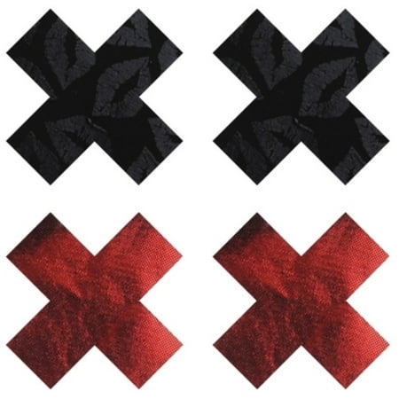 - Red/Black Stolen Kisses X Pasties Baci Lingerie PK003X Red/Black
