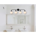 thumbnail image 4 of Hanson 4 lights bath sconce in black with frosted shade, 4 of 8