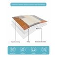 thumbnail image 5 of Quilts Queen Size, Burnt Orange Grey Soft Comforter Bedding Set for Bed, Oil Painting Modern Abstract Art Lightweight Quilted Bedspread with Pillow Cover(2 Pieces) for All Season, 90x96 Inch, 5 of 6