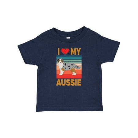 

Inktastic Toy Aussie I Love My Australian Shepherd Gift Baby Boy or Baby Girl T-Shirt