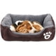thumbnail image 3 of Cama para perros, cesta para perros lavable, sofá para perros, cojín para perros, cesta para perros sin silicona, cama para mascotas para gatos y perros pequeños y medianos, marrón Xemadio LN-0007, 3 of 6