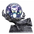 thumbnail image 2 of Q-Max 7"H Silver Dragon Claw Holding Glass Globe with LED Light Statue Fantasy Night Light Decoration Figurine, 2 of 2