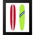 thumbnail image 2 of DeRice, Julie 20x24 Black Modern Framed Museum Art Print Titled - Red and Green Surf Boards, 2 of 5