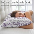 thumbnail image 5 of Purple Grey Botanical Pillow Covers, Linen Long Throw Pillow Case, Spring Floral Summer Farmhouse Holiday Pillow Protector Decorative Cushion Cover for Living Room/Bedroom 20" x 36", 5 of 8