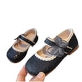 thumbnail image 7 of IVEYRTF Girls Fashion Casual Closed Toe Princess Style Flats with Bow Comfortable School Shoes for Everyday Wear and Soft Sole Footwear for Girls Activities(Black,4.5-5 Years), 7 of 7