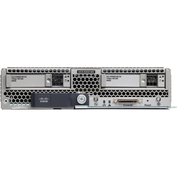 Cisco B200 M5 Blade Server, 2 x Intel Xeon Gold 5118 2.30 GHz, 192 GB RAM HDD SSD, Serial ATA, 12Gb/s SAS Controller