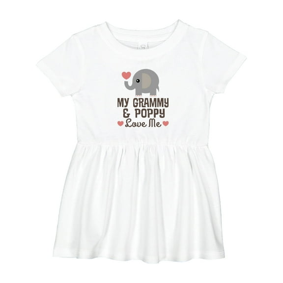 Inktastic Grammy and Poppy Love Me Grandchild Girls Baby Dress