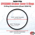 thumbnail image 3 of Captain O-Ring  Replacement SPX5500H Strainer Cover O-Rings for Hayward Power-Flo Matrix 2 Pack, 3 of 7