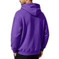 thumbnail image 4 of Mens Zip Up Hoodie Long Sleeve Fleece Casual Hooded Sweatshirts Athletic Full Zip Jacket with Pockets Purple XL, 4 of 7