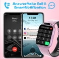thumbnail image 4 of Reloj inteligente Monowul de 1,85 pulgadas para medir la frecuencia cardíaca de los niños, color rosa, 4 of 9