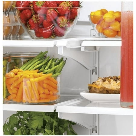 GE - 18.6 Cu. Ft. French Door Counter-Depth Refrigerator - Stainless steel
