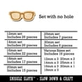 thumbnail image 2 of Thick Framed Glasses Geek Hipster Wood Mini Charms Shapes DIY Craft Jewelry - No Hole - Various Sizes (16pcs), 2 of 7