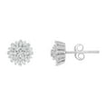 thumbnail image 2 of Sterling Silver 1/2ct. TDW Diamond Cluster Stud Earrings (I-J,I3-Promo), 2 of 7
