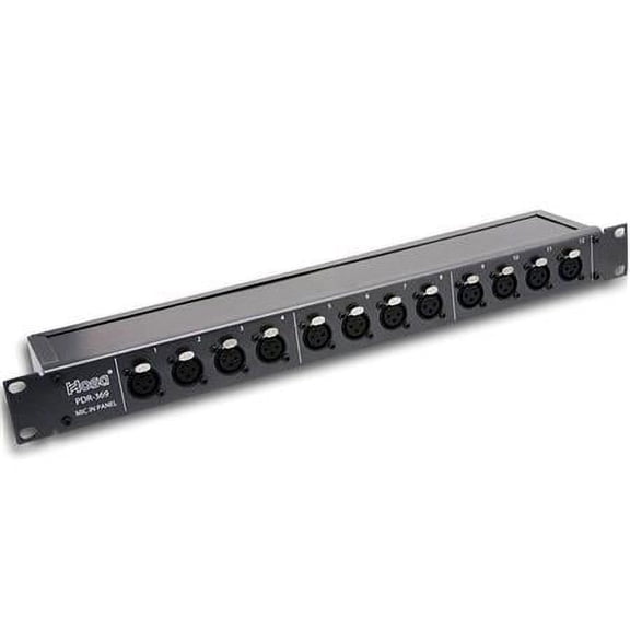 Hosa PDR-369 12-Point XLR Patch Bay  Reversible, Balanced